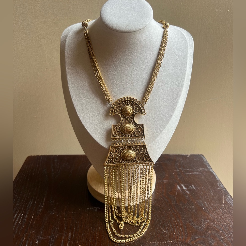 Vintage Goldette Etruscan Necklace